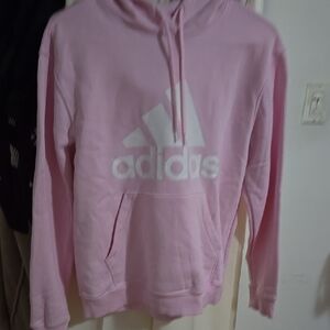 Adidas Light Pink Hoodie with White Logo